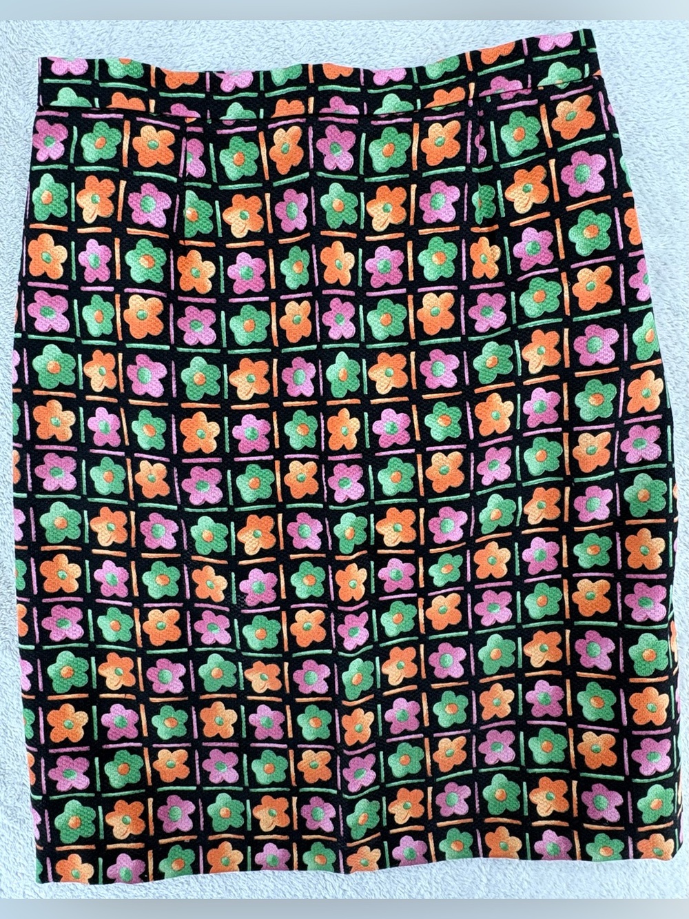 Vintage 1970s Victor Costa for Neiman Marcus Mod Floral Skirt